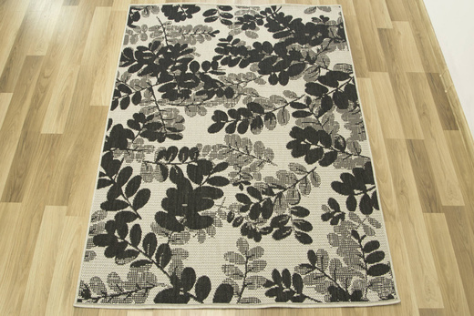 Dywan Sznurkowy Lejda 12504/951 Antracyt Beż Liście Akacji