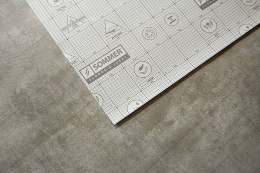 Wykładzina PCV Olympic Monas 1 Ciemny Szary Kwadraty szerokość 3,5 m