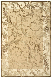 Dywan Galya K4084A brown/brown Brąz Beż Liście