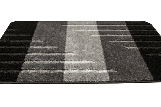 Dywanik Łazienkowy Vic Grey Szary Czarny Paski
