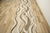 Chodnik Amelia B178A Beżowy Brązowy Wstęgi Fale szerokość 80 cm