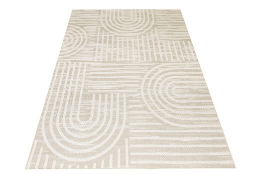 Dywan Sznurkowy Haga 03606E cream/vizon Beż Krem Geometria Outdoor