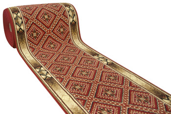 Chodnik Gold 371/22 bordowy szerokość 100 cm
