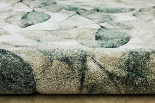 Dywan Kandy N041A l.beige/green Zielony Kaszmir Liście Fryz