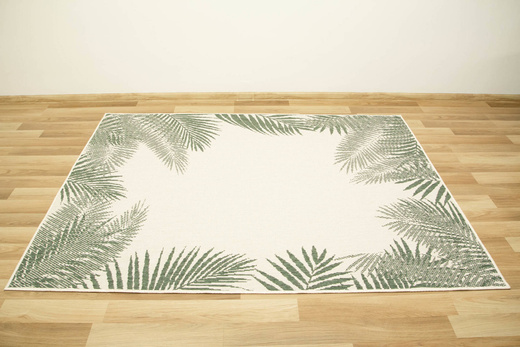 Dywan Dwustronny Sznurkowy Brussels 205183/10520 green liście palmy Outdoor