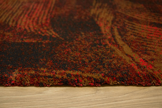 Dywan Lush Luksusowy Konko Burgund Abstrakcja Liście