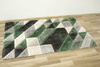 Dywan Shaggy California P783A d.green/grey Trójkaty Krem Szary Zielony