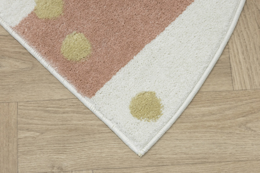 Dywan Półokrągły Dziecięcy Lima M044A cream/rose Róż Krem Zloty Paski