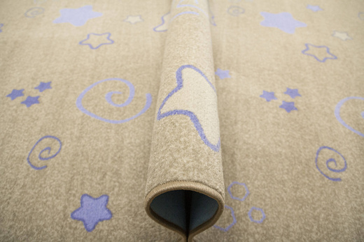 Welurowy Dywan Dziecięcy Stars Cfl-s1 Pastelowe Gwiazdki