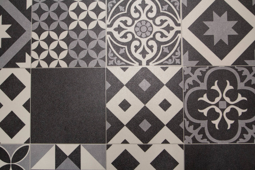 Wykładzina PCV Plaza Amadora 990D Płytki Patchwork Mozaika szerokość 2,5 m