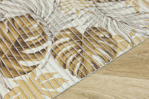 Mata Łazienkowa 265B Monstera Beż szerokość 130 cm