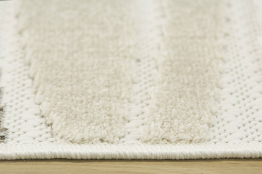 Dywan Sznurkowy Stella D408A white/brown Beż Krem Fale