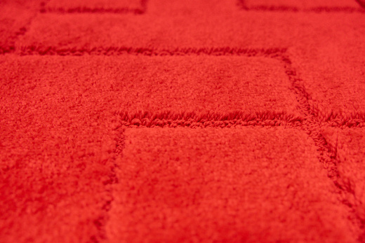 Dywanik Łazienkowy Antypoślizgowy Inez Red Czerwony Geometria