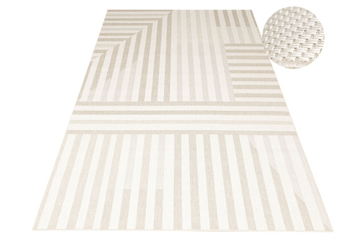 Dywan Sznurkowy Haga 04769A vizon/cream Krem Beż Szary Paski Outdoor