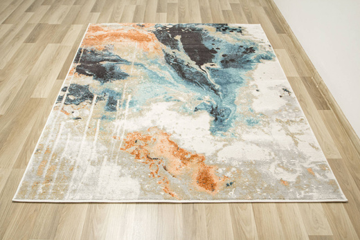 Dywan Lucca 9815B l.grey/cream Abstrakcyjny Turkus Grafit Łosoś