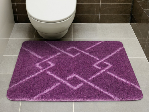 Dywanik Łazienkowy Antypoślizgowy Moreno Violet Fioletowy Romby