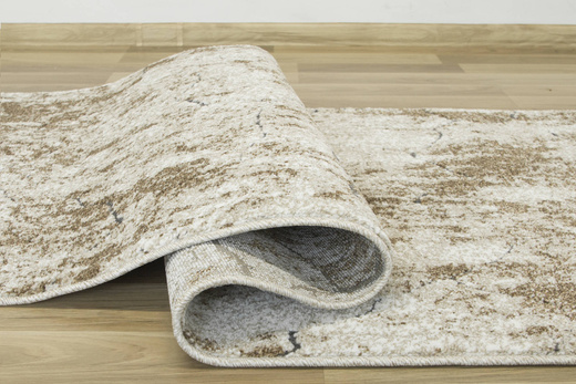 Chodnik Zer Lux 5762B Lśniący Beż Szary Piaskowiec szerokość 70 cm