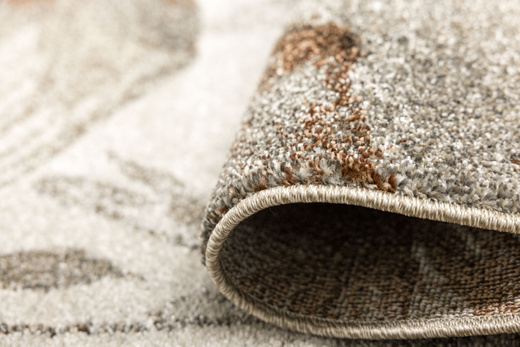 Dywan Ponte N879A l.grey/beige Brąz Szary Kwiaty