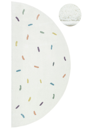 Dywan Półokrągły Dziecięcy Lima M039A cream/blue Krem Kreski