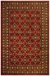 Dywan Ornamentowy Afgan 6892A red/red Czerwony Czarny Beż