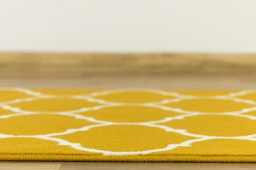 Chodnik luna 502682/89955 koniczyna musztardowa szerokość 90 cm