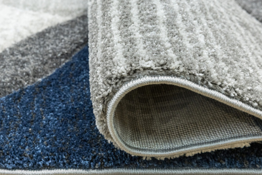 Dywan Kandy N390A N390A l.grey/navy Szary Granatowy Elipsy Fryz
