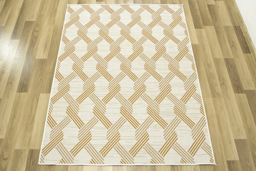 Dywan Sznurkowy Berg 28354/62 Geometryczny Romby Krem Pomarańczowy