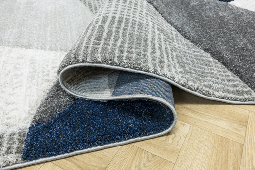 Dywan Kandy N390A N390A l.grey/navy Szary Granatowy Elipsy Fryz