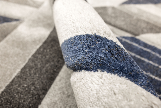 Dywan Kandy N405A l.grey/navy Szary Granatowy Geometria Romby Fryz