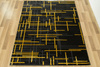 Dywan FESTIVAL 2732A yellow/black Czarny Złoty Linie