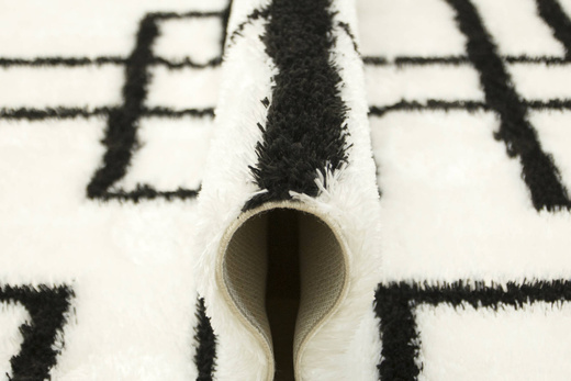 Dywan Boho 616 cream/black Krem Czerń Linie