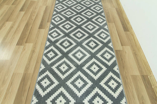 Chodnik Rainbow szare romby 11212/190 szerokość 70 cm