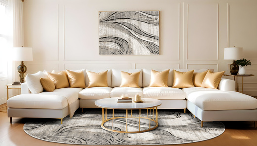 Dywan Matara P176A m.grey/sp. Owalny