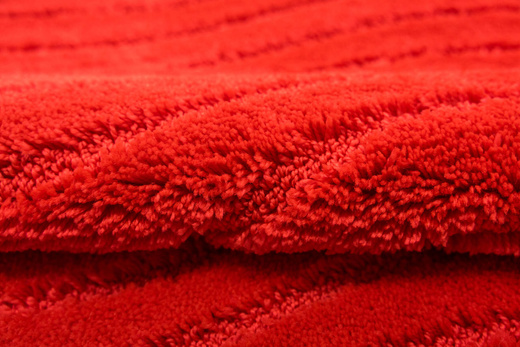 Dywanik Łazienkowy Antypoślizgowy Sara Red Czerwony Fale