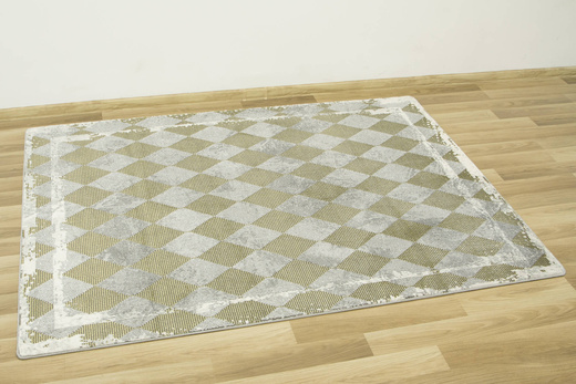 Dywan Diamond K8728G gold Złote Romby