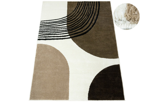 Dywan Clara 02923A cream/brown Brąz Krem Abstrakcja