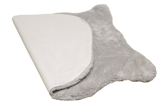 Sztuczna Skóra Szary Dywanik Shaggy Rabbit