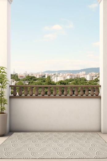 Dywan Dwustronny Sznurkowy Brussels 205725/10010 Silver Linie Outdoor