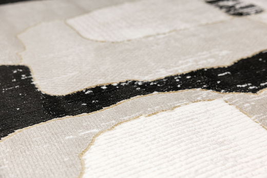 Dywan Kashmir KR204S Vizon/Black Beż Czarny Złoty Tynk