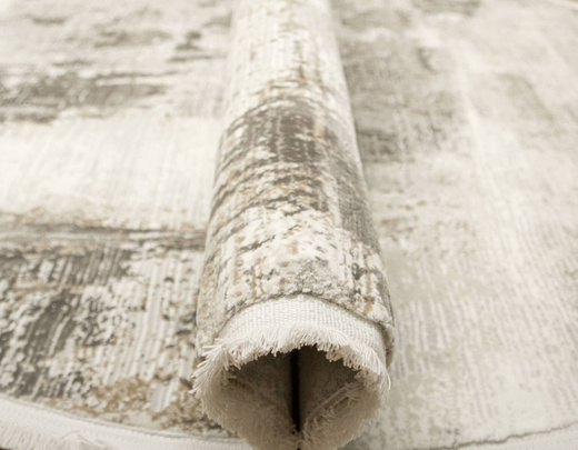 Owalny Dywan 167 d.vizion/gold OW Szary Krem Beż Marmur