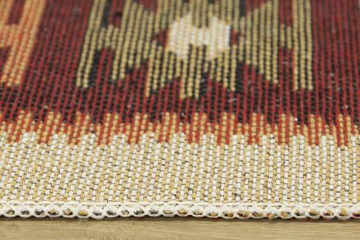 Dwustronny Dywanik Chodniczek Kilim Romby Bordo