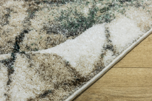 Dywan Kandy N041A l.beige/green Zielony Kaszmir Liście Fryz