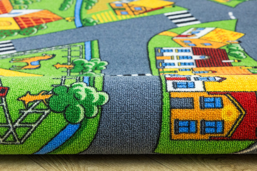 Wykładzina Little Village uliczki na filcu szerokość 4 m