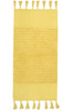Dywanik Chodniczek Kilim Bawełniany Żółty z Frędzlami
