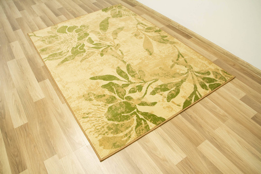 Dywan Agnella Standard Floris Groszek Beż Oliwka Kwiatowy