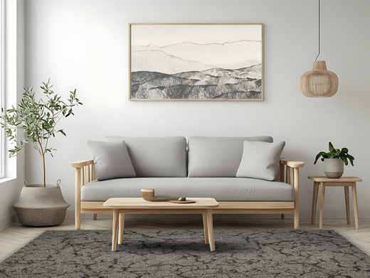 Dywan Marble 75 Melanż Szary Czarny