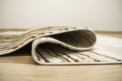 Dywan Elisa PF152 Brown Złoty Brąz Linie