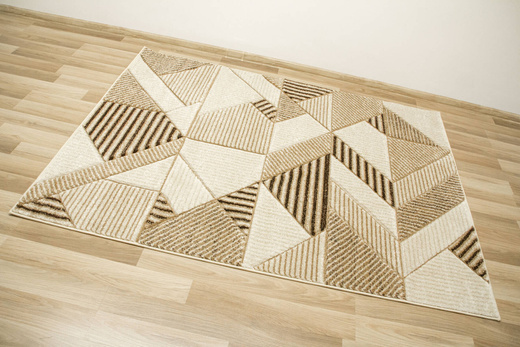 Dywan Amelia A632A cream/beige Beżowy Brązowy Geometryczny Linie Paski Kreski