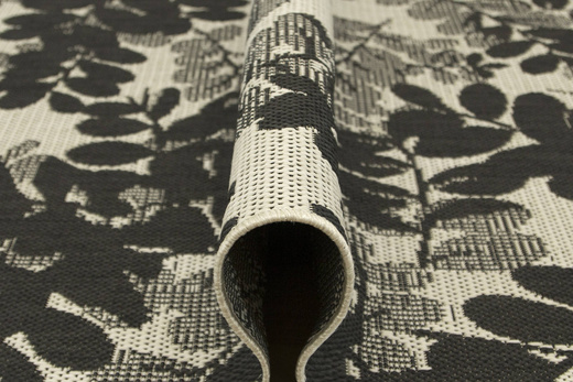 Dywan Sznurkowy Lejda 12504/951 Antracyt Beż Liście Akacji