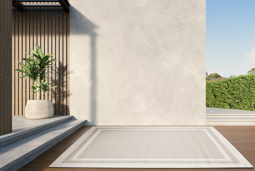 Dywan Sznurkowy Haga 04003A vizon/cream Krem Beż Ramka Outdoor